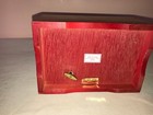 VTG 1970's AVON RED WOOD MUSICAL JEWELRY BOX You Made Avon Smile VELVET LINING — photo 7