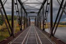 Railway Truss Bridge by Jim Cumming Wildlife Photography Giclee Print Ships Free