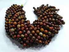 Jasper Picasso Round 8mm Smooth Loose Gemstone Plain Beads 18"Inch 1 Strands