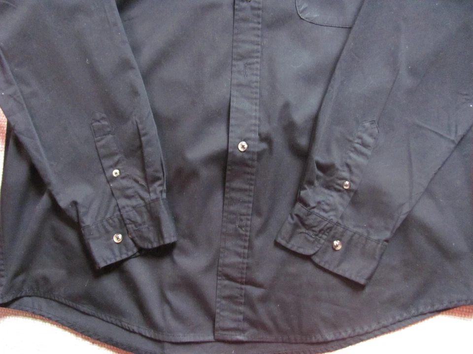 Camisa de manga larga Stampede Smokin’ BBQ con logotipo bordado para hombre XL negra Foto 4 de 4