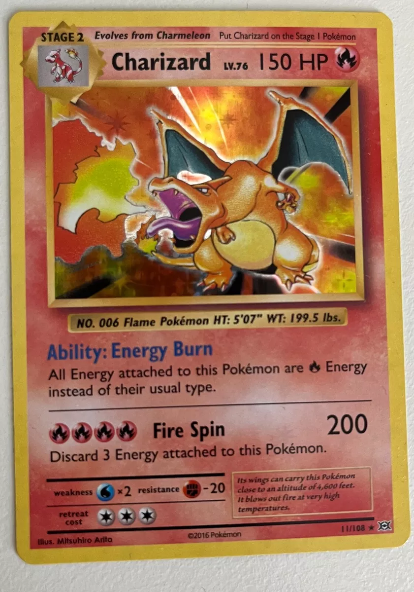 Charizard - XY Evolutions Set - 11/108 - Holo - Pokemon Card - Moderately  Played