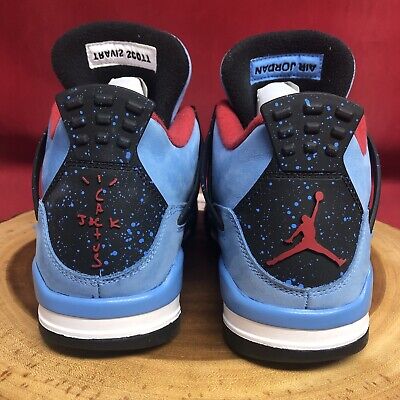 Nike Air Jordan 4 Retro Travis Scott Cactus Jack IV Blue Mocha Size 