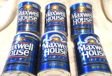 Vintage Maxwell House Coffee Cans EMPTY 13 oz. 6 qty.