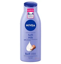 NIVEA Body Cream SOFT MILK Moisturizer Shea Lotion Crema Corporal 220ml (1 Pack)