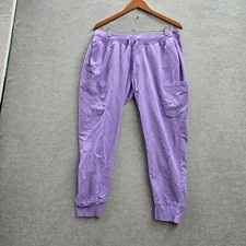 Mandala Women Scrub Pants P-L Purple Jogger Equa-Tek Activewear 25"