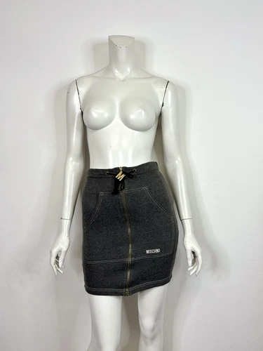 Minigonna felpa grigia Moschino Jeans vintage 42 M