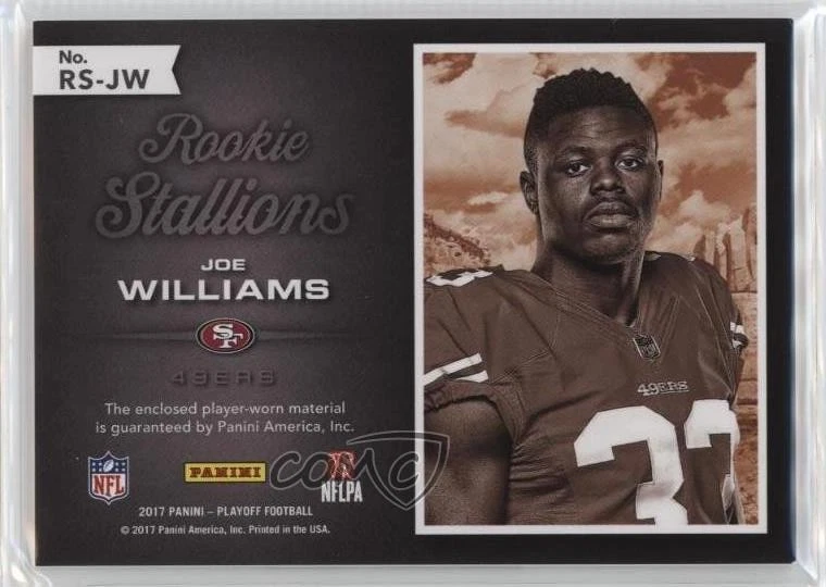 2017 Panini Playoff Rookie Stallions /149 Joe Williams #RS-JW RC - Image 2 of 2