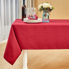 Mebakuk Rectangle Table Cloth Linen Farmhouse Tablecloth Waterproof Anti-Shrink
