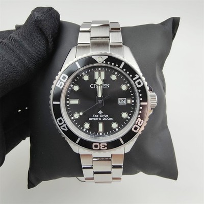 Citizen Promaster eco-drive analog solar radio metal watch BN0261-51E