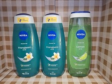 (3 PACK) Nivea Shower Gel Frangipani Oil Body Wash 500 mL 16.9 fl oz Jumbo