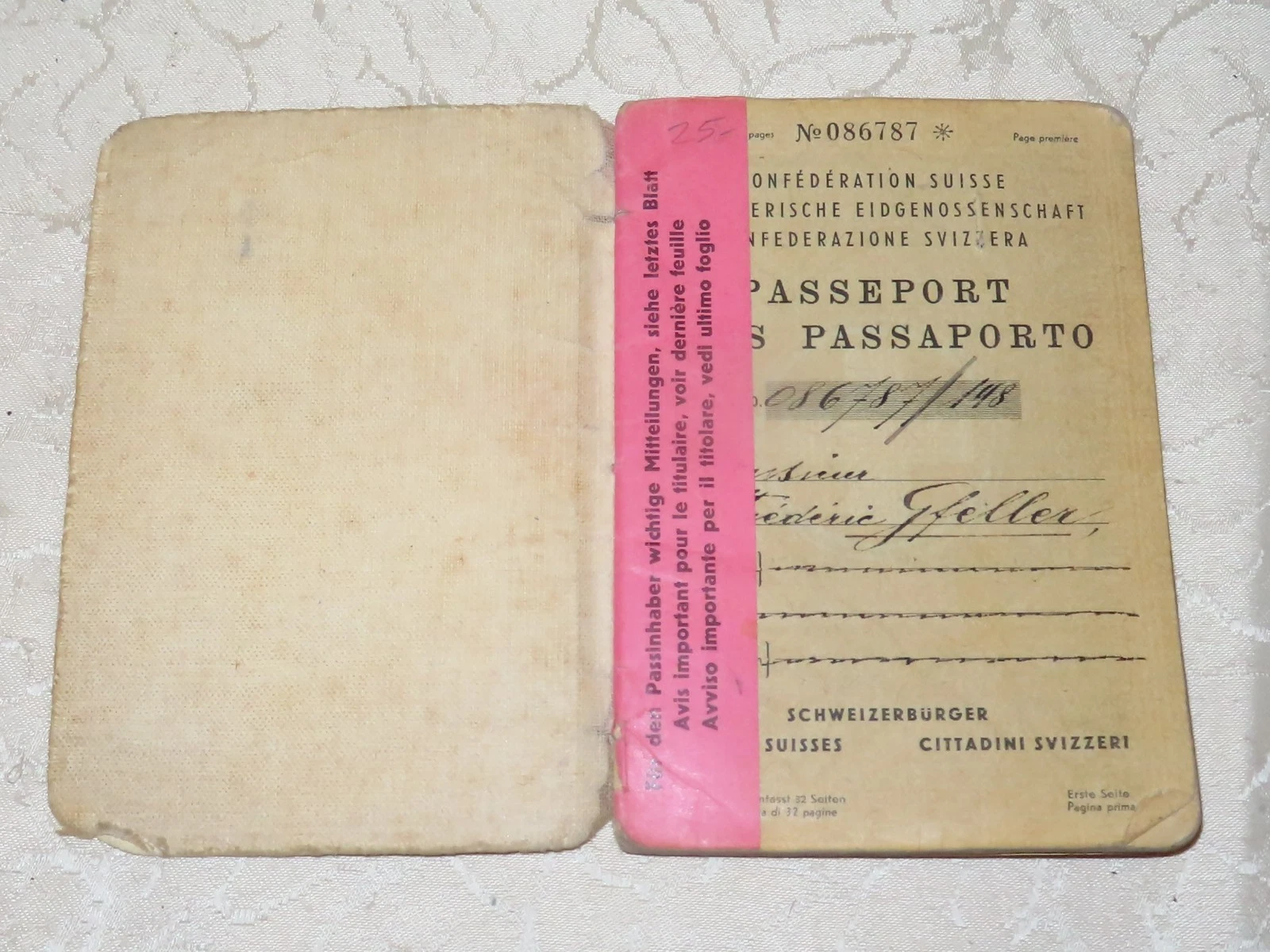 Reisepass Passeport Suisse Schweizer Pass !! E - Bild 3 von 11