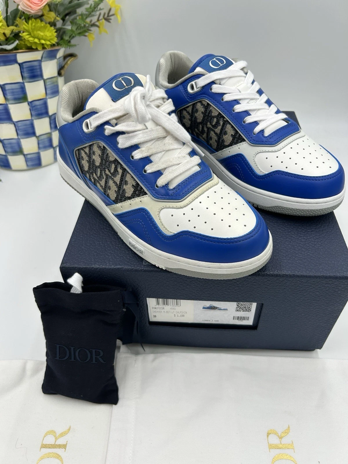 Baskets cuir femme Dior B 27 taille 39 fabriquées en Italie