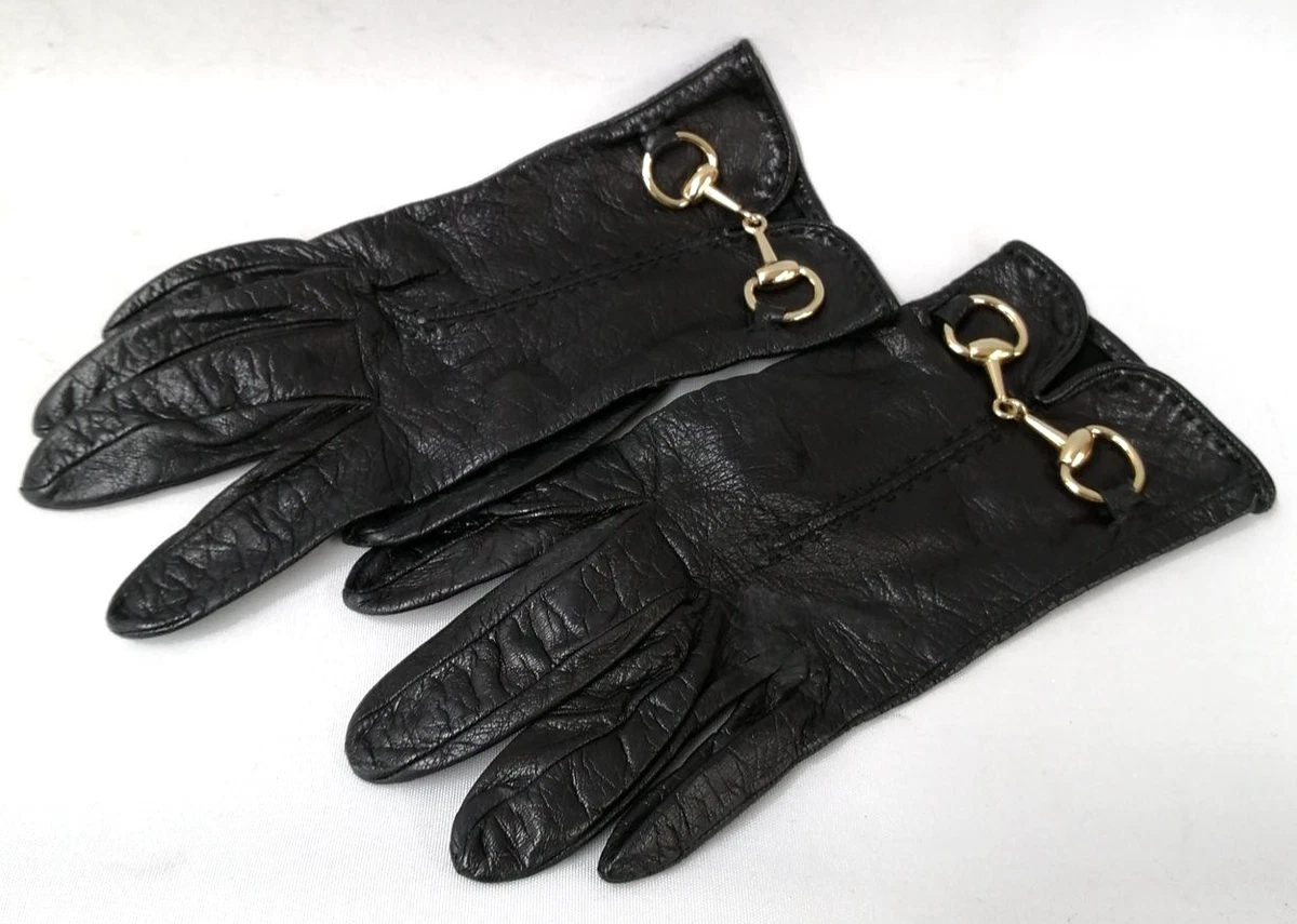 Gucci Leather Black Gloves & Mittens for Women for sale | eBay