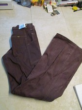 VTG 60  s Lee Leesures Trousers Pants Jeans Womens 27 Med Bell Bottoms Brown NWT