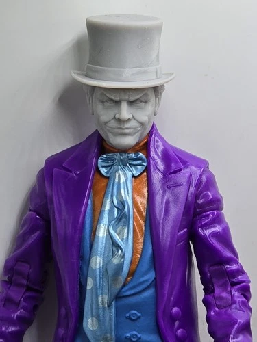3d Printed BAT VIGILANTE NAPIER JOKE MAN MIME HEAD 1:10 7"  Dc MULTIVERSE