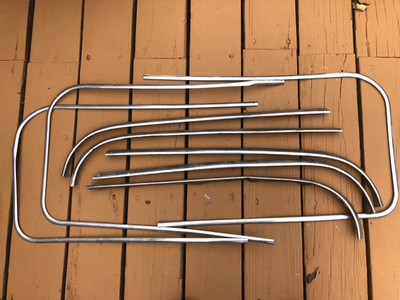 1948 - 51 Willys Jeepster Stainless Windshield Frame Complete  Extras OEM