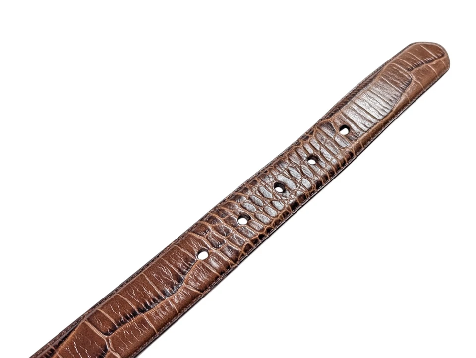 Cinturón de vestir Polo Ralph Lauren 11/8" de cuero italiano para hombre 36 cocodrilo cocodrilo en relieve Foto 4 de 4