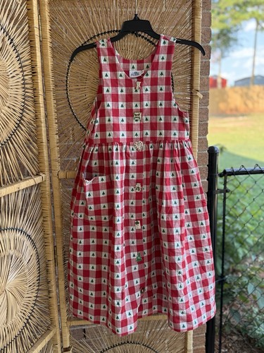 Vintage 1980s Dogwood Lane Girls Dress Christmas Holiday Size 9/10 - Picture 2 of 7