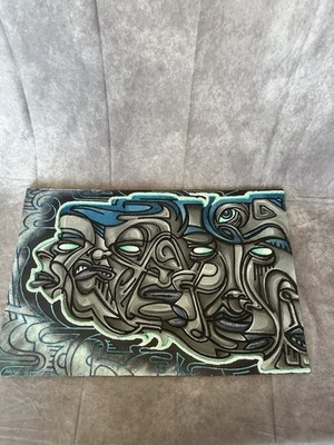 Graffiti Street Art Mixed Media Plaster Cement and Hand Painted Signed