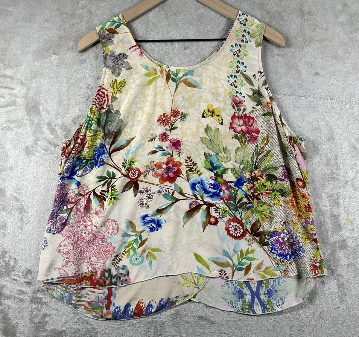 Débardeur Hippie Rose Croisé à Volants - Taille M - Occasion Très Bon état