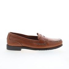 T.B. Phelps Marco 523-10 Mens Brown Leather Loafers Slip Ons Penny Shoes