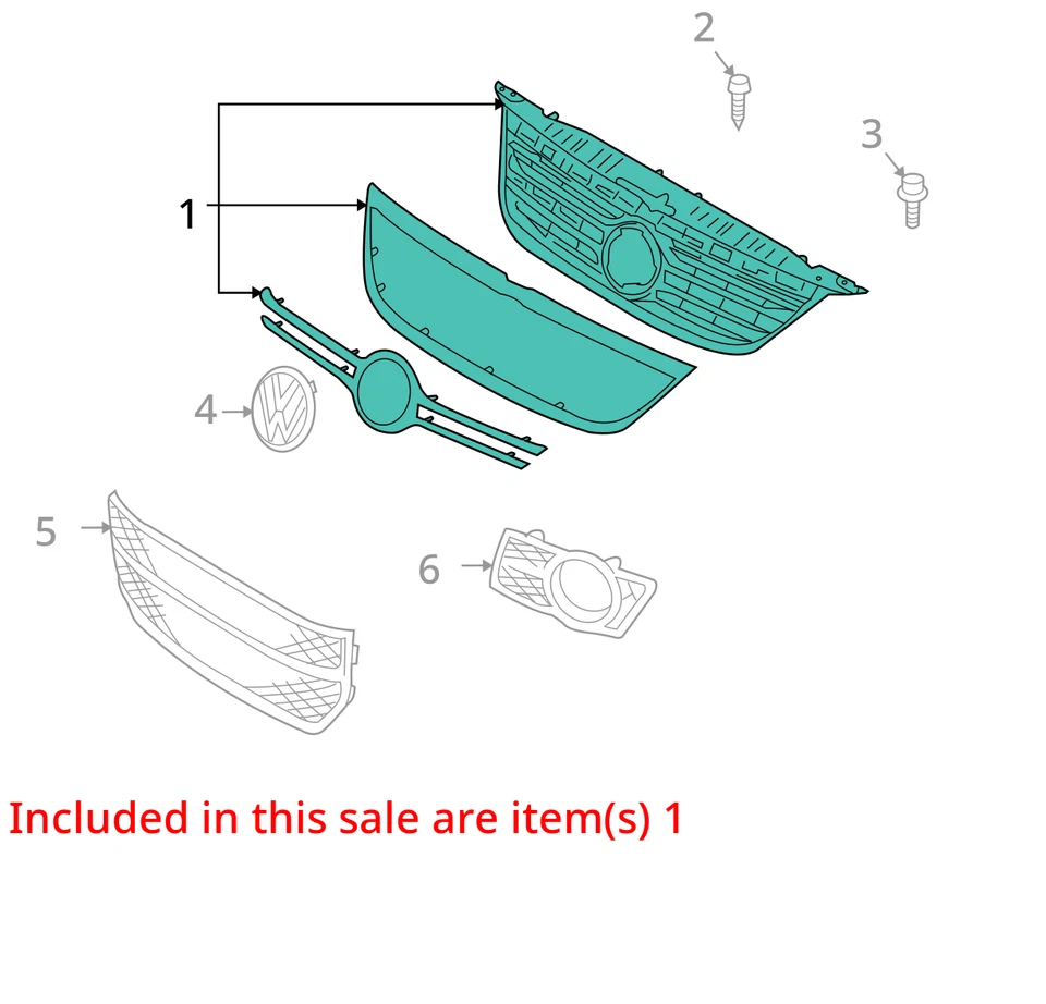 (LOCAL PICKUP ONLY) Grille Upper Fits 09-11 TIGUAN 3022897 - Image 3 of 4