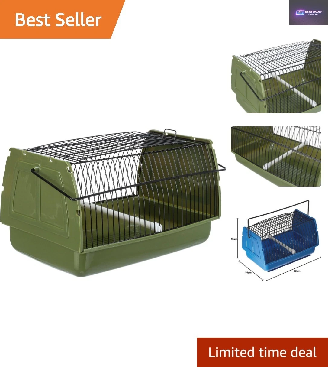 Safe Transport Box for Birds & Small Animals - Removable Perch, 10 kg Capacity