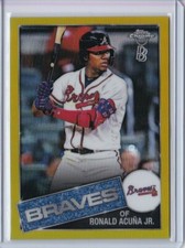 2020 Topps Chrome Ben Baller RONALD ACUNA JR. 1985 Retro GOLD Refractor 43/50