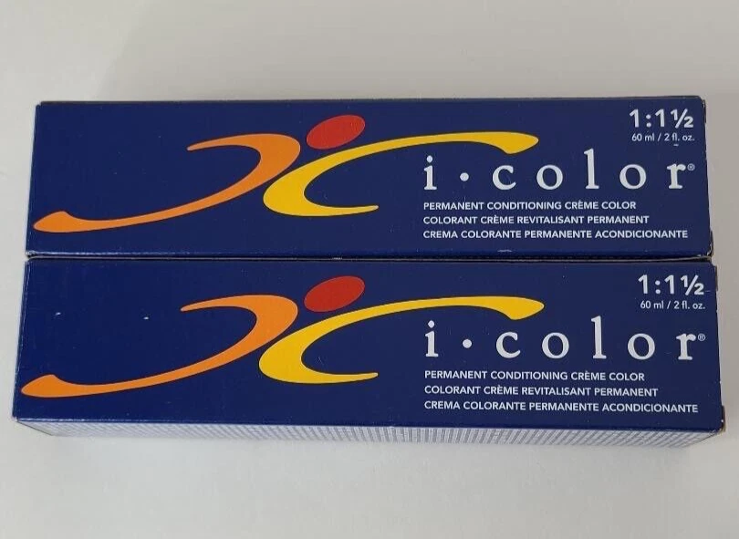 2 ISO iColor Permanent Conditioning Creme Color 9SA 7AA med light ash blonde 2oz - Image 2 of 2