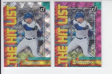 2022 Donruss Lot of 2 Corey Seager The Hit List Diamond + Pink Fireworks Dodgers