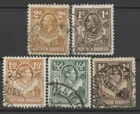 No: 101830 - NORTHERN RHODESIA - LOT OF 5 OLD STAMPS - USED!!