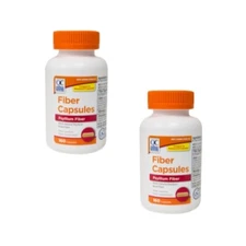 2 Pack Quality Choice Fiber Capsules 100 Natural Psyllium Husk 160 Each