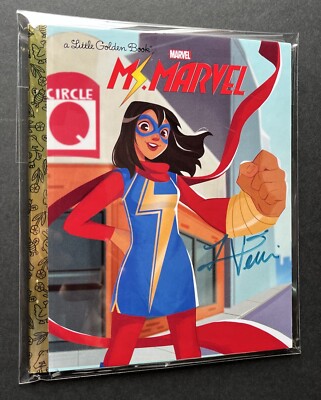 Iman Vellani signed Ms.Marvel Little Golden Book Marvel Comics MCU