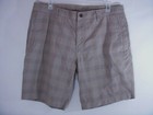 NWT NORTH FACE Dune Beige Plaid Flat Front Shorts Men's Size 40