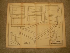 Systeme D (France) plans of Bed & Wardrobe for childs Bedroom design number 307