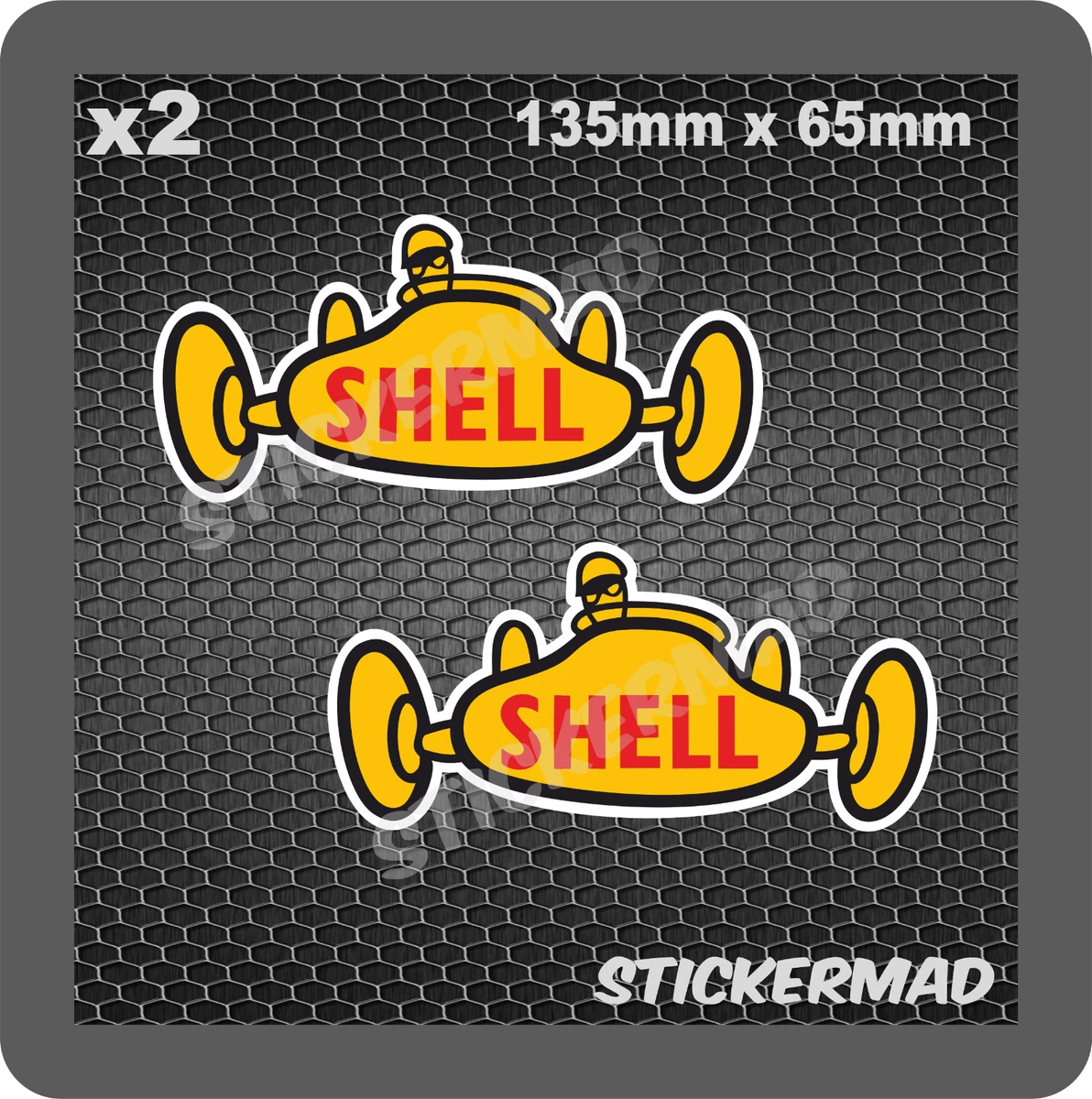 Opel Rallye Aufkleber Shell PIN UP Aufkleber Decals &ndash; 2 St&uuml;ck &agrave; 110 Mm F&uuml;r Motorsport, Rallye &amp; Rennen Racing Aufkleber