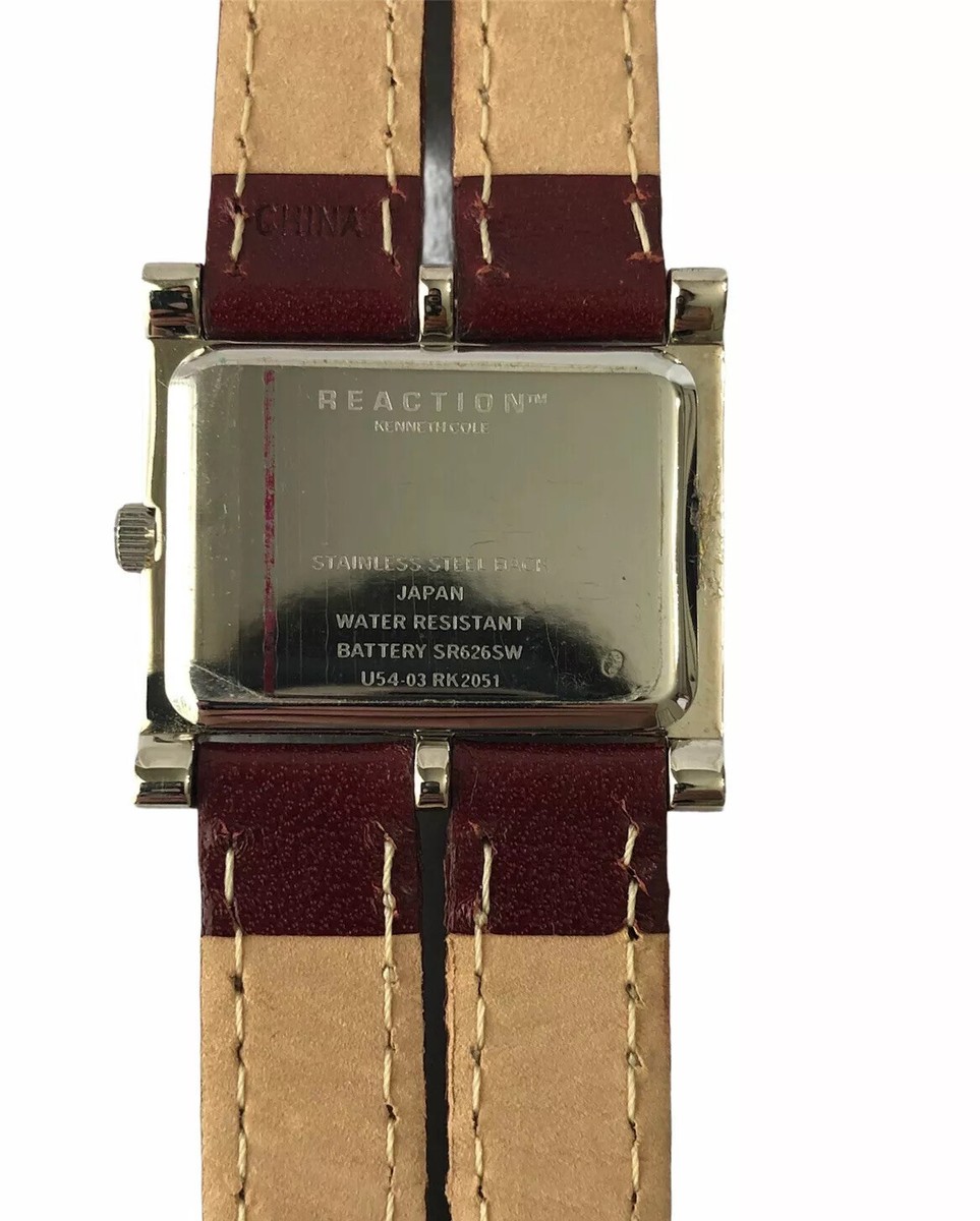 Reaction By Kenneth Cole Women’s Watch Wide Red Leather Band New Kenneth Cole REACTION Men main image 3