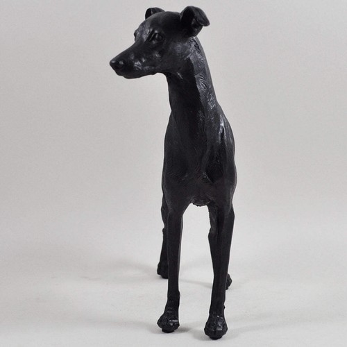 Greyhound Dog Painted Bronze Resin Sculpture Standing - Picture 2 of 5