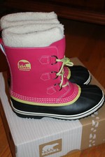 SOREL Youth KIDS YOOT PAC Bright ROSE Pink WATERPROOF WINTER Snow BOOTS US 6