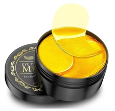 Under Eye Patches 60 Pcs  24K Gold Mask for Puffy Eyes, Dark Circles & Wrinkles