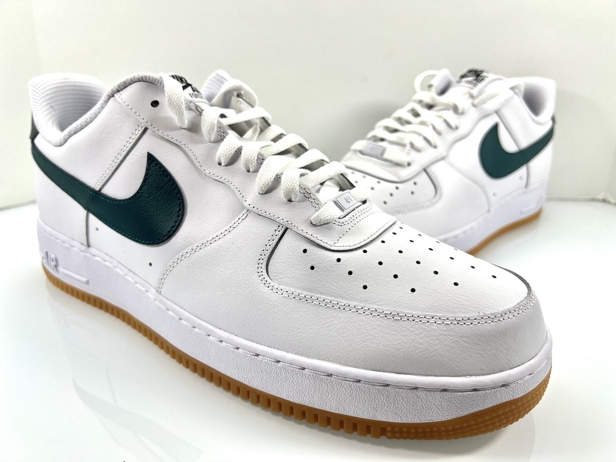 NIKE AIR FORCE 1 LOW ID BY YOU CELTICS GREEN WHITE GUM SOLE NIKE AIR FORCE 1 LOW ID BY YOU CELTICS GREEN WHITE GUM SOLE