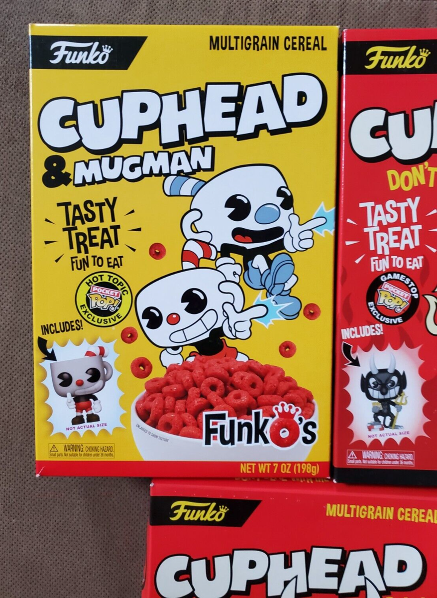 LOT of 3 Funko POP! Cereal CUPHEAD - Devil & Cuphead and Mugman