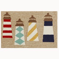 Trans-ocean Front Porch Rug - Lighthouses Trans-ocean Front Porch Rug - Lighthouses