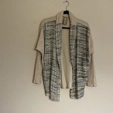 Dolan Left Coast Collection Anthropologie XS Twinkle Tweed Open Front Cardigan