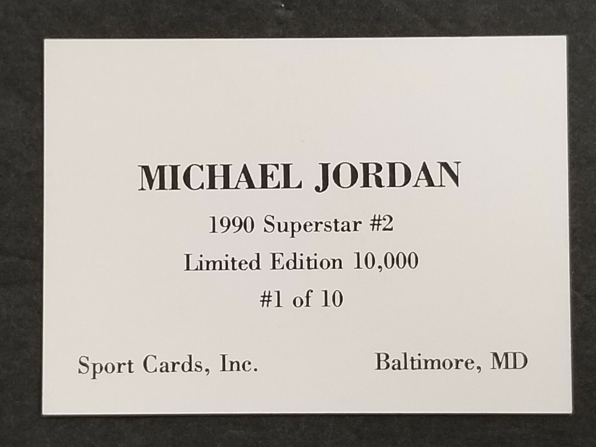 1990 SPORTS CARD SUPERSTAR BASKETBALL CARD MICHAEL JORDAN #1