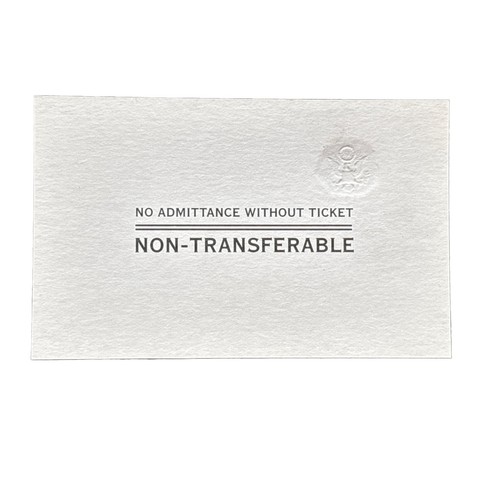 2001 President George W. Bush Inauguration Senator's Ticket President's Platform - Picture 4 of 4