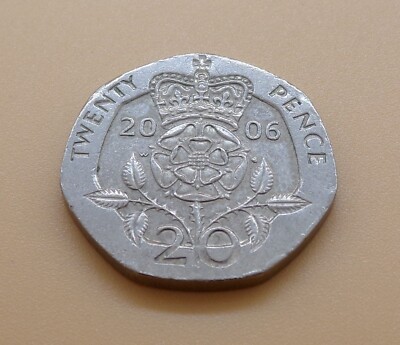 2006 United Kingdom Queen Elizabeth II 20 Pence Coin - Circulated