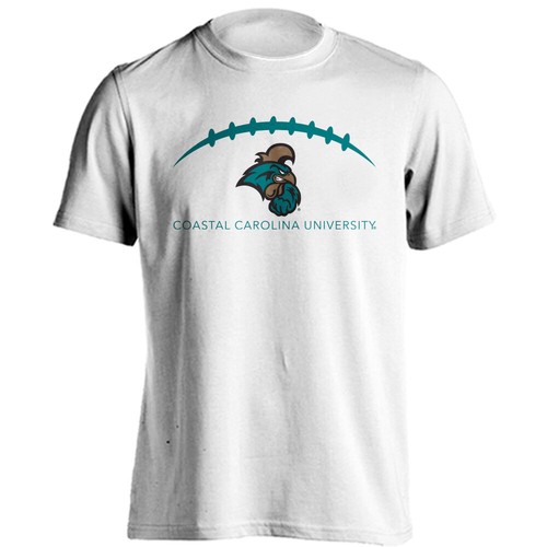 Coastal Carolina University kurzärmeliges T-Shirt Schnürsenkel Logo Fußball - Bild 7 von 8