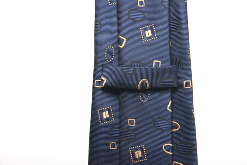 New Classic Polka Dot Blue White JACQUARD WOVEN 100% Silk Men's Necktie Tie - Picture 5 of 6