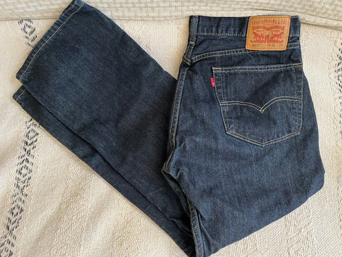 Levi's 505 Jeans Men's Size 36 x 29 Blue Denim 100% Cotton 5-Pockets - Picture 2 of 3